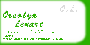 orsolya lenart business card